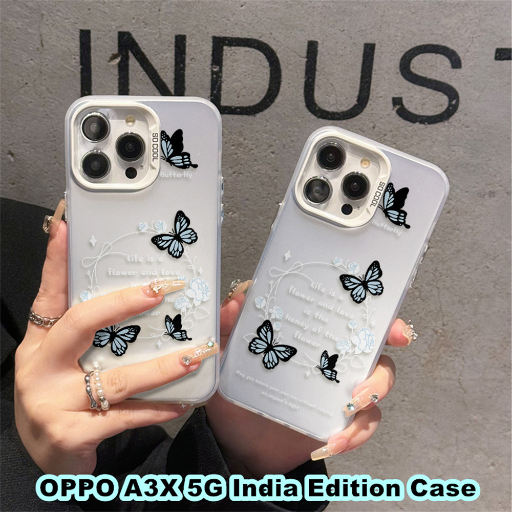InnovationFor OPPO A3X 5G India Edition Case Siliconโทรศัพท์มือถือกรณีฝาครอบปลอกอินเทรนด์การ์ตูนคู่ส