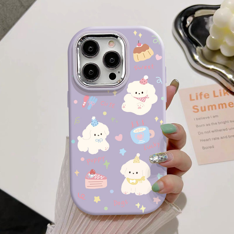 สามขนมสุนัขสีขาวสําหรับOPPO A37 A3X A3 A40 A60 A54 A57 A57E A57S A77 A59 A7 A5S A12 A12S A78A58 A79 