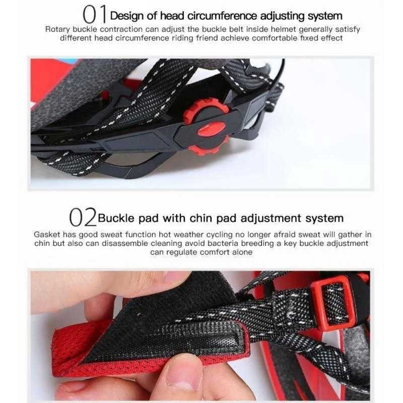 หมวกกันน็อคจักรยานสกู๊ตเตอร์ BIKEBOY ของแท้พร้อมไฟท้าย - BK-168