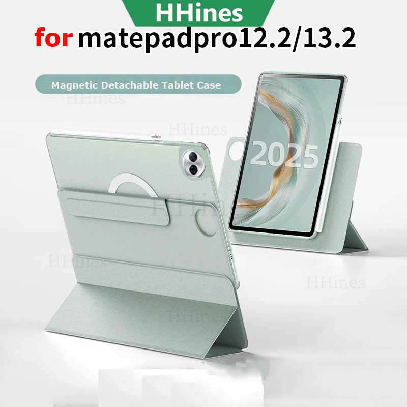 สําหรับ R Huawei Matepad Pro 12.2" 2025 MRO-W00 Pro 13.2 2023 MatePad 12 X 12X 12 นิ้ว 2024 Air 12 2024 12 12" สมาร์ทแม่เหล็ก 360° ฝาครอบปลอกแท็บเล็ตอะคริลิคใสหมุน