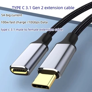USB C 3.1 PD100W 10Gbps 4K 60HZ ไนลอนถักสายชาร์จข้อมูลประเภท C ถึง Type C สายสําหรับ MacBook แล็ปท็อปโทรศัพท์มือถือแท็บเล็ต
