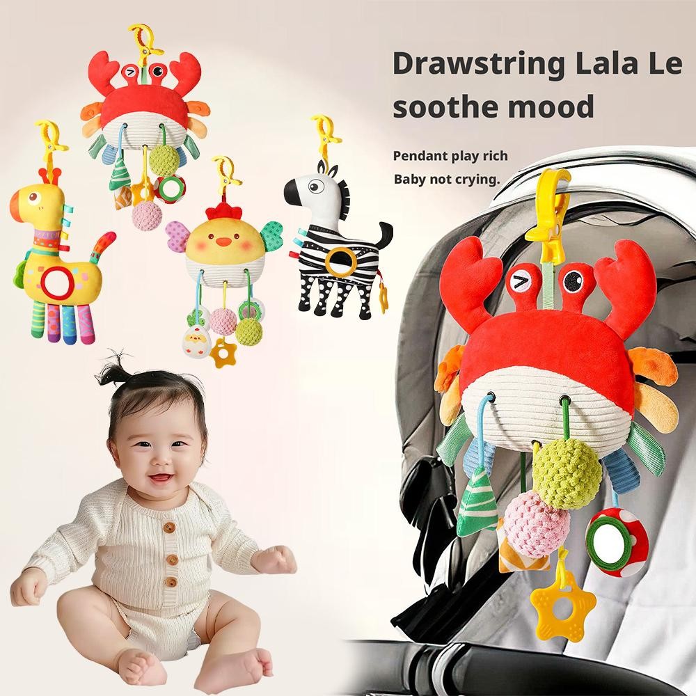 เด็ก Crab Drawstring Bed Bell ของเล่นรถเข็นเด็ก Rattle Crib ทารกแรกเกิดการ์ตูนจี้สัตว์ของเล่นตุ๊กตา 