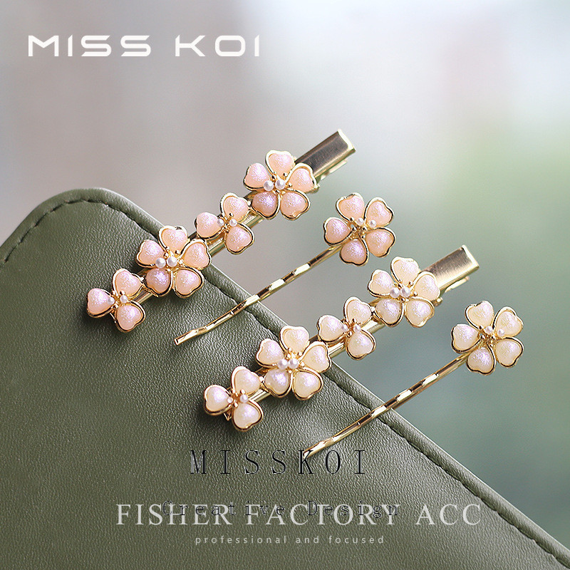 MISSKOI Retro กิ๊บติดผมสไตล์แฟรี่ มอริ ทำจากมุก อ่อนโยนสำหรับผมหน้าม้าและด้านข้าง