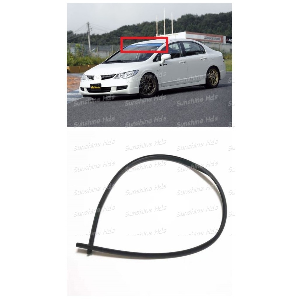 Fit สําหรับ HONDA CIVIC 2006 2007 2008 2009 2010 2011 SNA FD FD1 1.8 FD2 2.0 ด้านหน้า WINDSCREEN ยาง MOLDING Getah Cermin Depan Getah กระจก FD1 FD2R