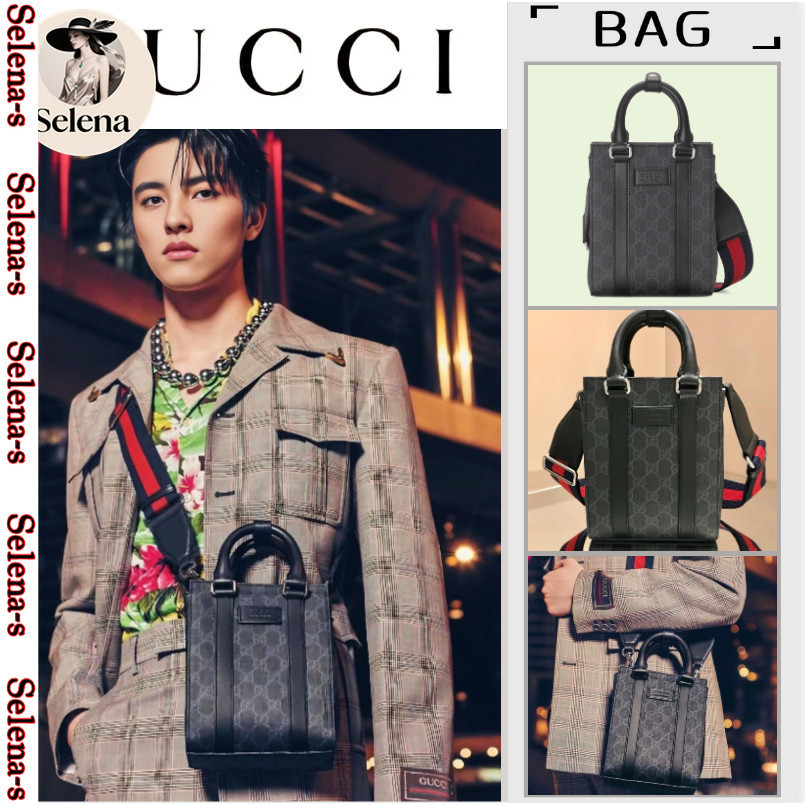 👜Gucci Men's GG Supreme Mini Tote / กระเป๋าโท้ตขนาดเล็ก GG Supreme ของ Gucci Men