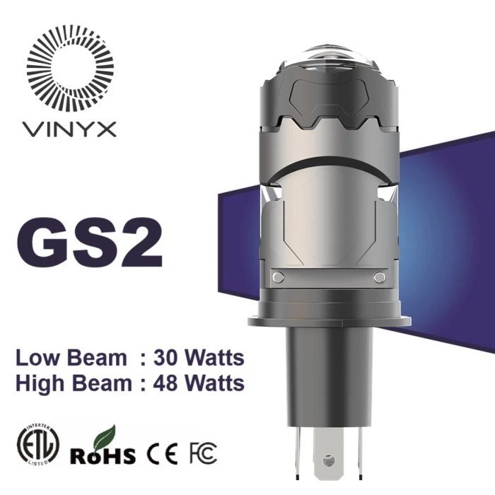VINYX GS2 H4 โปรเจคเตอร์ H4 มินิโปรเจคเตอร์เลนส์รถยนต์ไฟหน้ารถจักรยานยนต์