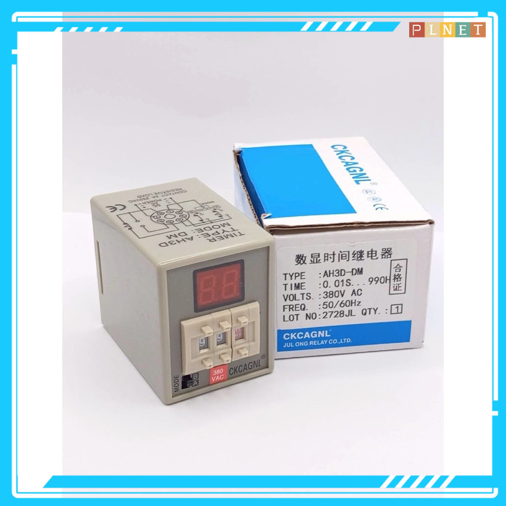ร้านแนะนำ AH3D-DM ไฟ 380v ไทเมอร์ดิจิตอล AH3D-DM   ( แถมฟรีซ็อกเก็ต ) TIMER ( 0.01 วินาที – 990 ชั่ว