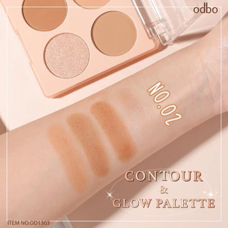 OD1303 ODBO โอดีบีโอ Contour & Glow Palette พาเลทคอนทัวร์ไฮไลท์ พาเลทเมคอัพสุดปัง