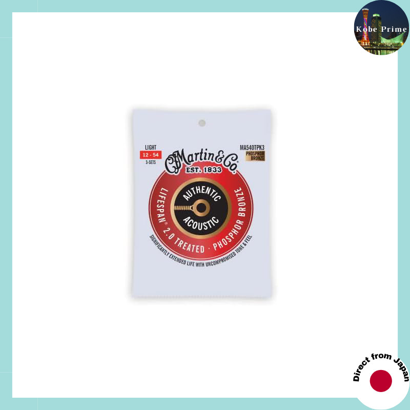 MARTIN Acoustic Guitar Strings AUTHENTIC ACOUSTIC MA540T PK3 3-Pack Set Light .012-.054
