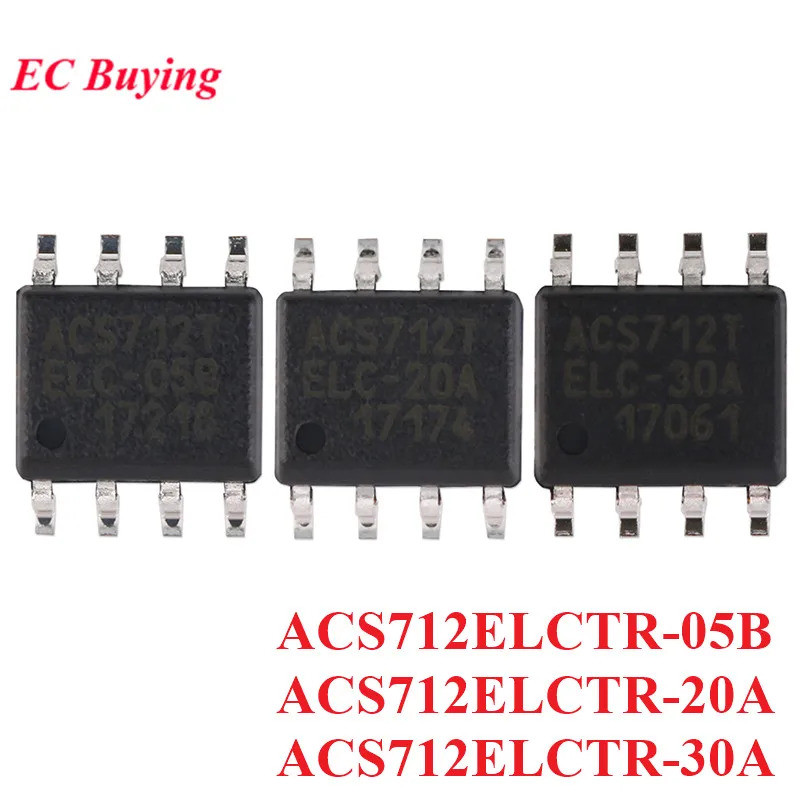 10 ชิ้น/1 ชิ้น ACS712 ACS712ELCTR-05B 5A ACS712ELCTR-20A 20A ACS712ELCTR-30A 30A ACS712T ACS712T ACS