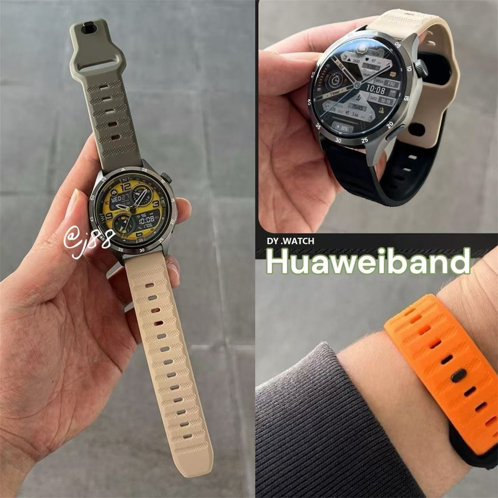 สายนาฬิกาHuawei Gt2e/GT2/GT3/GT4/gt5แบบซิลิโคนwatch2/2e/3/3pro/4/budsสายนาฬิกา20mm22mm