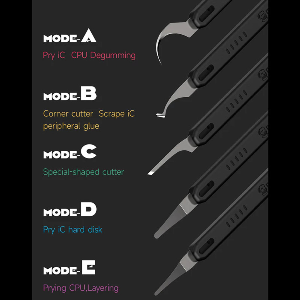 ชุดใบมีดมือจับในตัว MECHANIC Quick Edge 7 Rework Blade Set สำหรับงานซ่อมบอร์ดอิเล็กทรอนิกส์