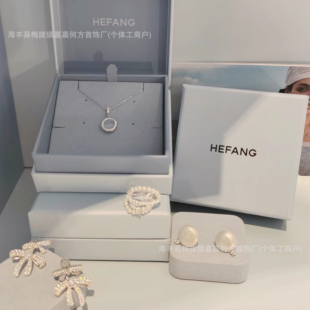 สร้อยคอมุกและต่างหูเลเยอร์หลายชั้นดีไซน์แฟนตาซี NEBULA SEAL จาก HEFANG