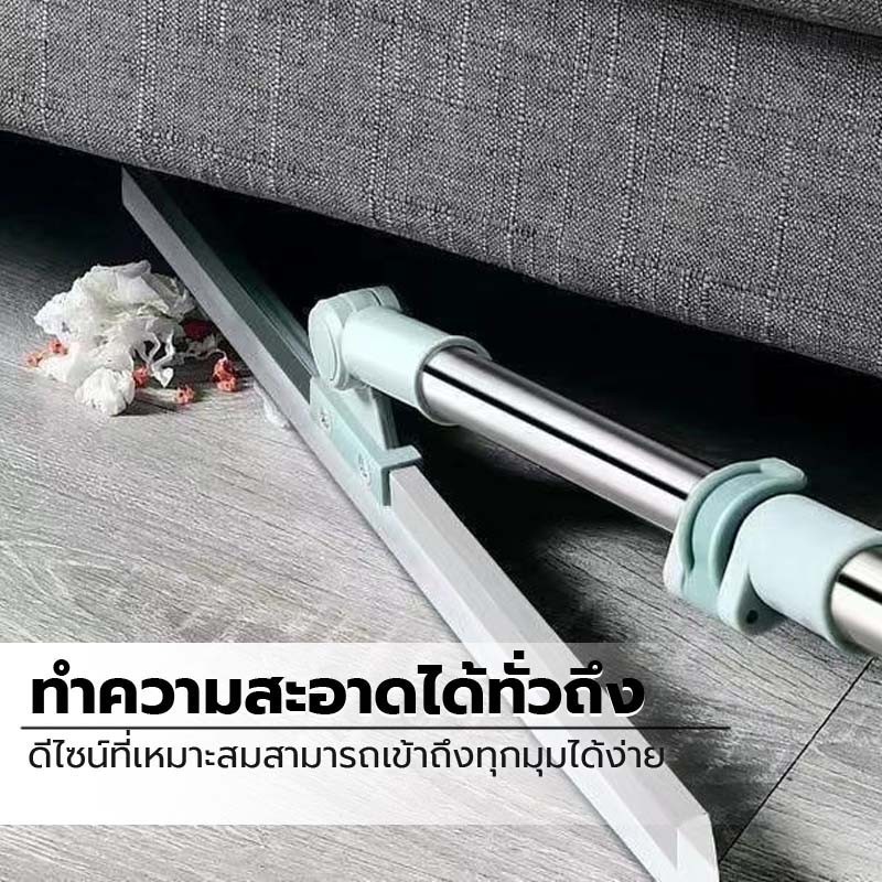 ไม้ปาดน้ำ ไม้รีดน้ำพื้น ไม้กวาด ไม้รีดน้ำ ไม้ถูพื้น ทำความสะอาดปาดน้ำ สำหรับกวาดน้ำและฝุ่น ปรับหมุนได้ 180° - รูปที่ 3