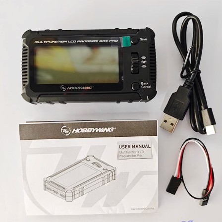HobbyWing HobbyWing ยี่ห้อใหม่มัลติฟังก์ชั่ LCD Program Box Pro การตั้งค่าการ์ดการเขียนโปรแกรมกล่องจ