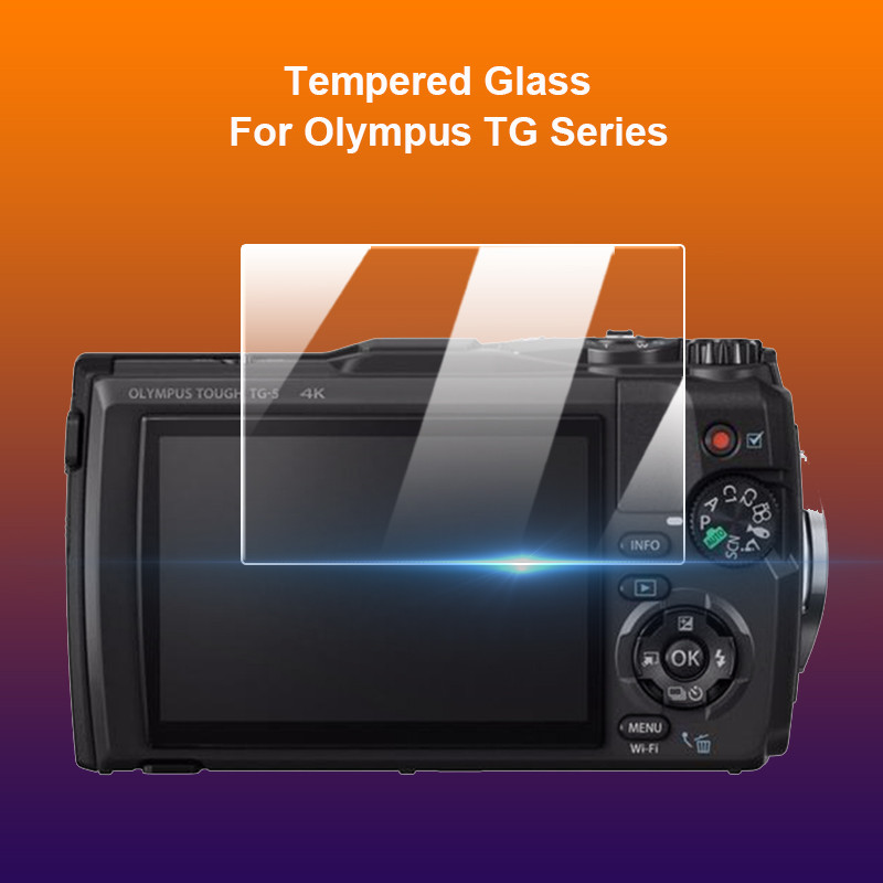 สําหรับปากกา Olympus E-PL6 E-PL5 E-PM2 EPL6 EPL3 EPL5 EPM2 TG870 TG860 TG850 กล้อง Antiched กระจกนิรภัย 9H 2.5D หน้าจอ LCD Protector ระเบิดฟิล์ม Tough Guard