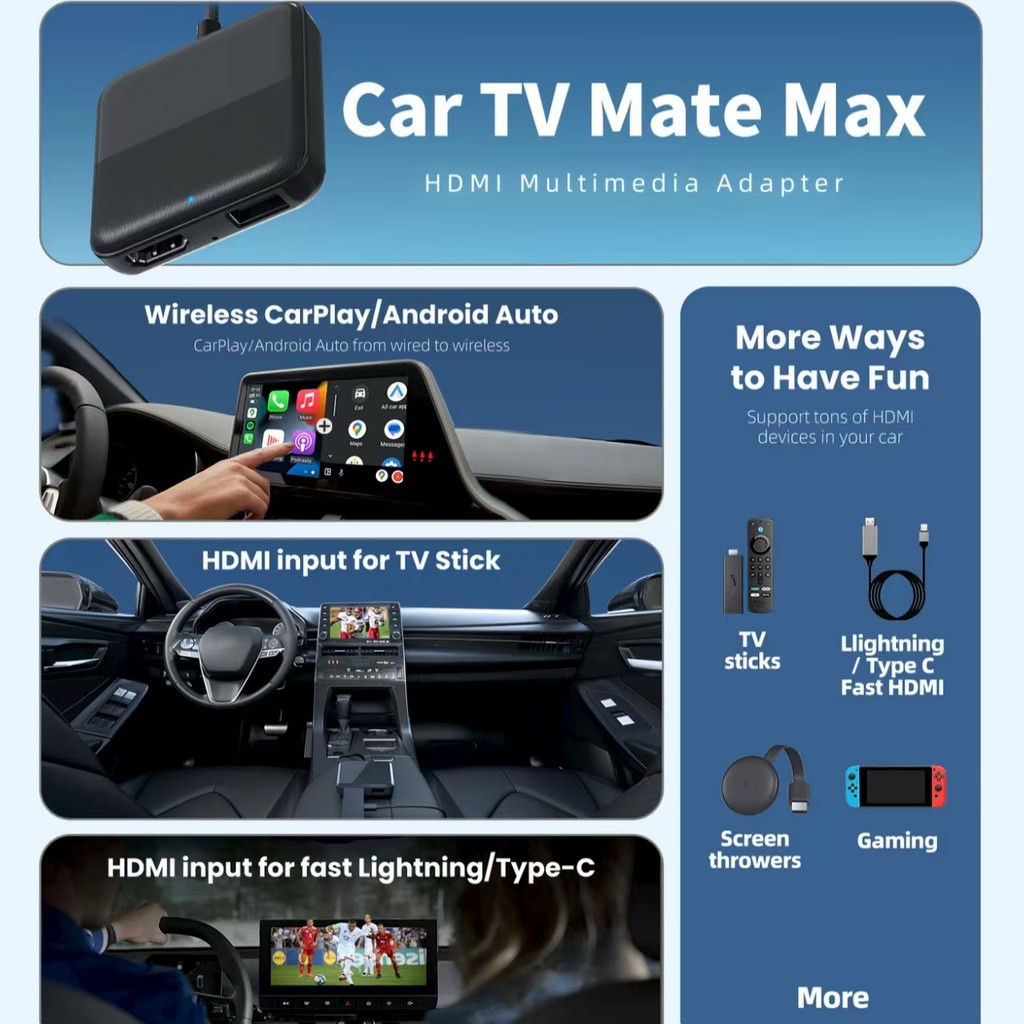 OTTOCAST รถแปลงไร้สาย CA361 รถ Carplay สําหรับ Xiaomi TV Box Converter รองรับ HDMI-เข้ากันได้กับ Con