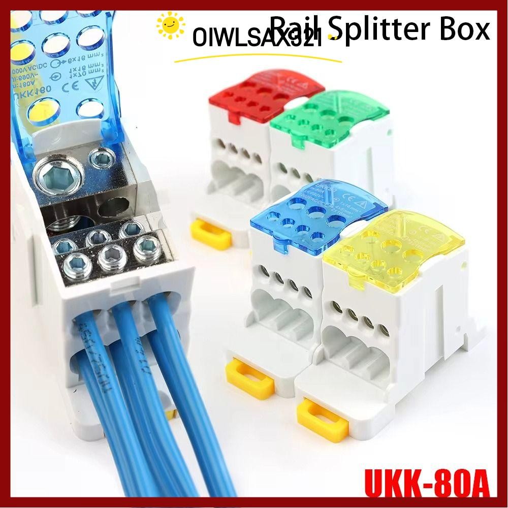 Oiwlsax321 1 ชิ้น UKK-80A กล่องแยก, Single-Stage High-Current Wire Connector, Rail One In หลาย Out Din Terminal Block