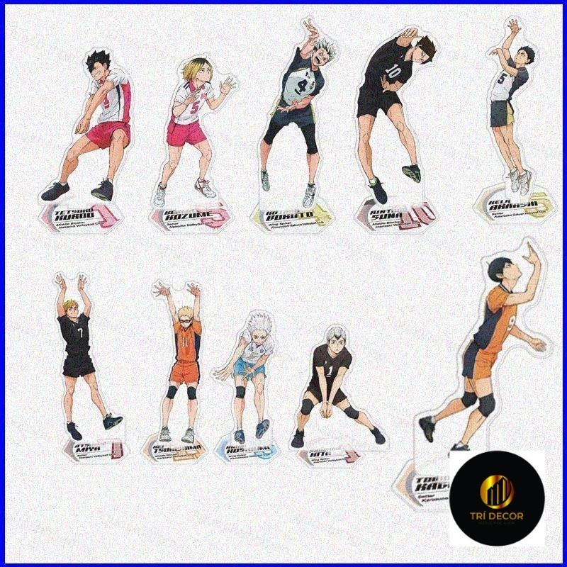 Haikyuu รูปอะคริลิคขาตั้ง Hinata Shoyo sugawara koushi รูปของเล่นตกแต่งโต๊ะ
