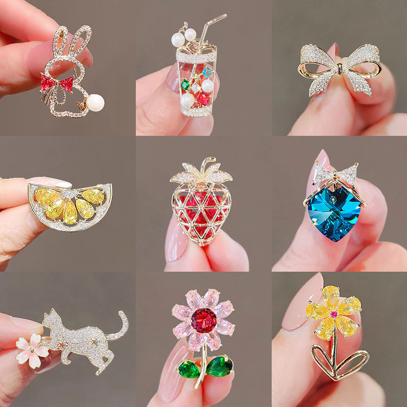 เข็มกลัดรูปโบว์ ประดับมุก แฟชั่น ตกแต่งเสื้อผ้า thumbnail 6