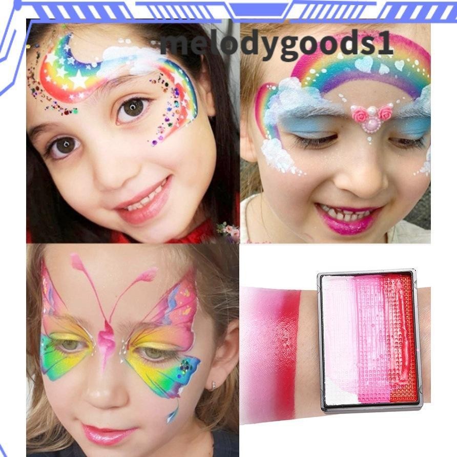 {Melodygoods1} สีเพ้นท์หน้า ทาสีร่างกาย ชุดจิตรกรรม สำหรับเด็กและผู้ใหญ่ กันน้ำ ความทนทานสูง
