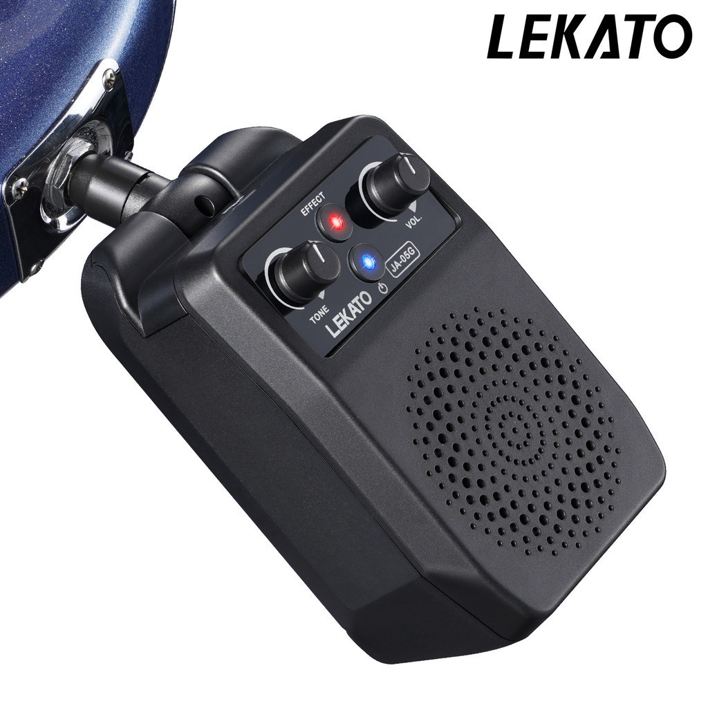 Lekato JA-05G เครื่องขยายเสียงกีตาร์ขนาดเล็ก 5W แอมป์บลูทูธแบบชาร์จไฟได้พร้อมเอฟเฟกต์ในตัว 4 ที่สะอาด/บิดเบือน/ Overdrive/ Reverb สําหรับกีตาร์ไฟฟ้า