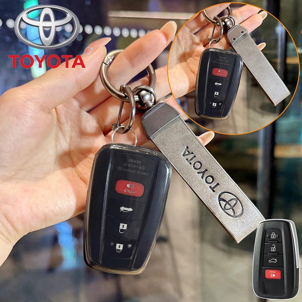 Fit สําหรับ Toyota Prius Camry Corolla CHR C-HR RAV4 Land Cruiser Prado Keyless อุปกรณ์เสริมอัตโนมัติ, TPU ฝาครอบกุญแจรถ