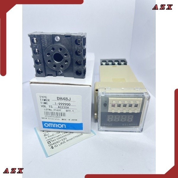 ใน กทม DH48J-8omron  8 PinDC12v 24v AC220V ดิจิตอลเคาน์เตอร์รีเลย์ DH48J Series นับรีเลย์