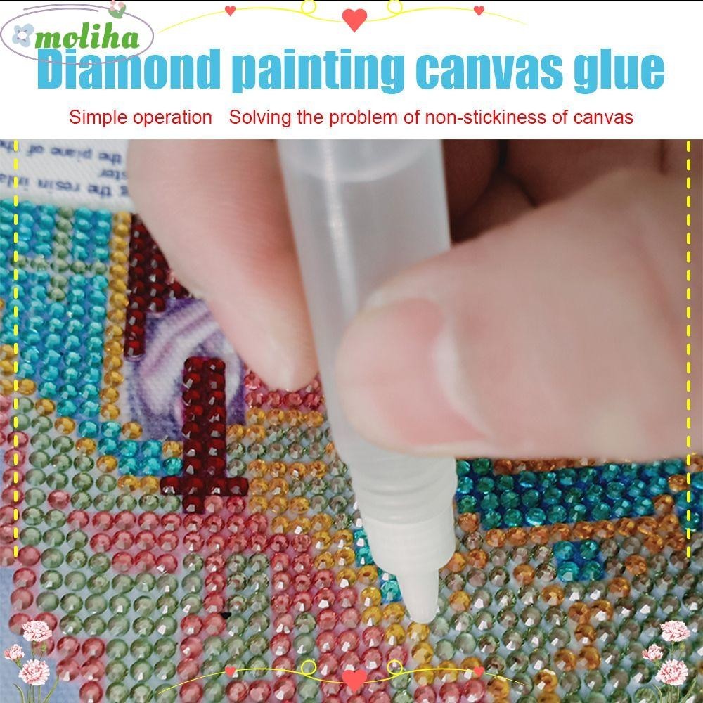 Moliha 3/6 ชิ้นเพชรจิตรกรรมกาว DIY Craftwork เพชรเย็บปักถักร้อยพลาสติก
