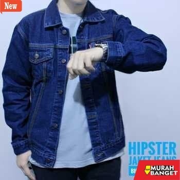 Garut เสื้อแจ็คเก็ตหนังผู้ชาย WAREHOUSE MENS PLAIN JEANS JACKET - DENIM JEANS - MENS JEANS - PICTURE