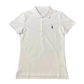 เสื้อโปโลลําลองเข้ารูปสําหรับผู้หญิง - เสื้อยืดแขนสั้นเรียบง่าย