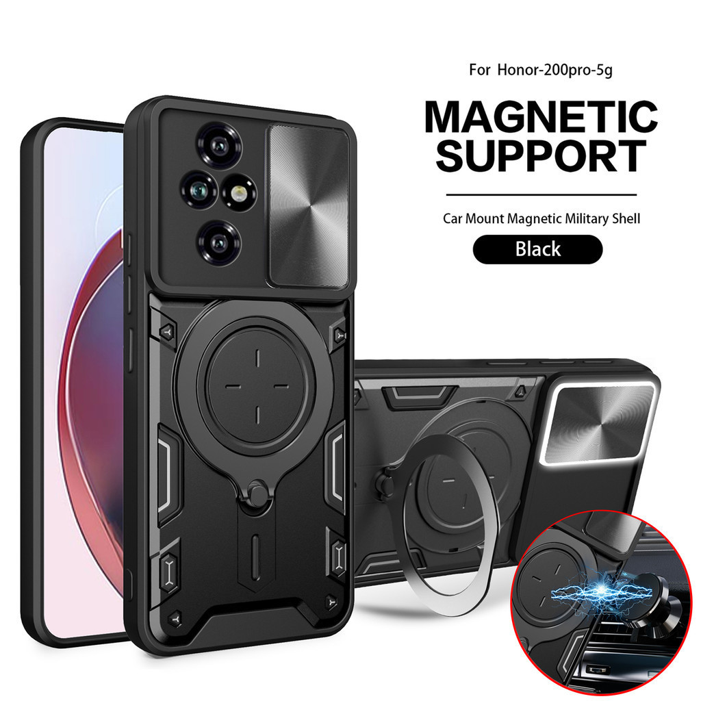 กันกระแทกแม่เหล็กสําหรับ Honor 200 Pro 5G 2024 ฝาครอบโทรศัพท์สําหรับ Honor200 Honor200Pro 200Pro Hon