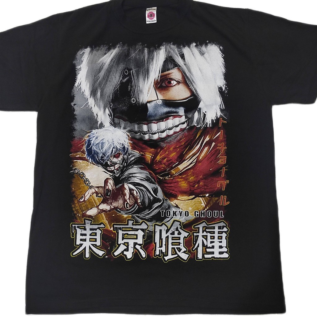 2024 ผ้าฝ้ายใหม่พิมพ์ T-shirt เสื้อยืด ANIME' TOKYO GHOUL  bootleg Mexico งาน RARE Mexico สกรีนหน้าห