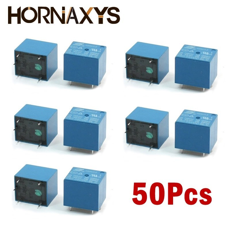 ✰50PCS/lot SRD Relay SRD-05VDC-SL-C SRD-09VDC-SL-C SRD-12VDC-SL-C SRD-24VDC-SL-C 5V 9V 12V 24V 10A 2