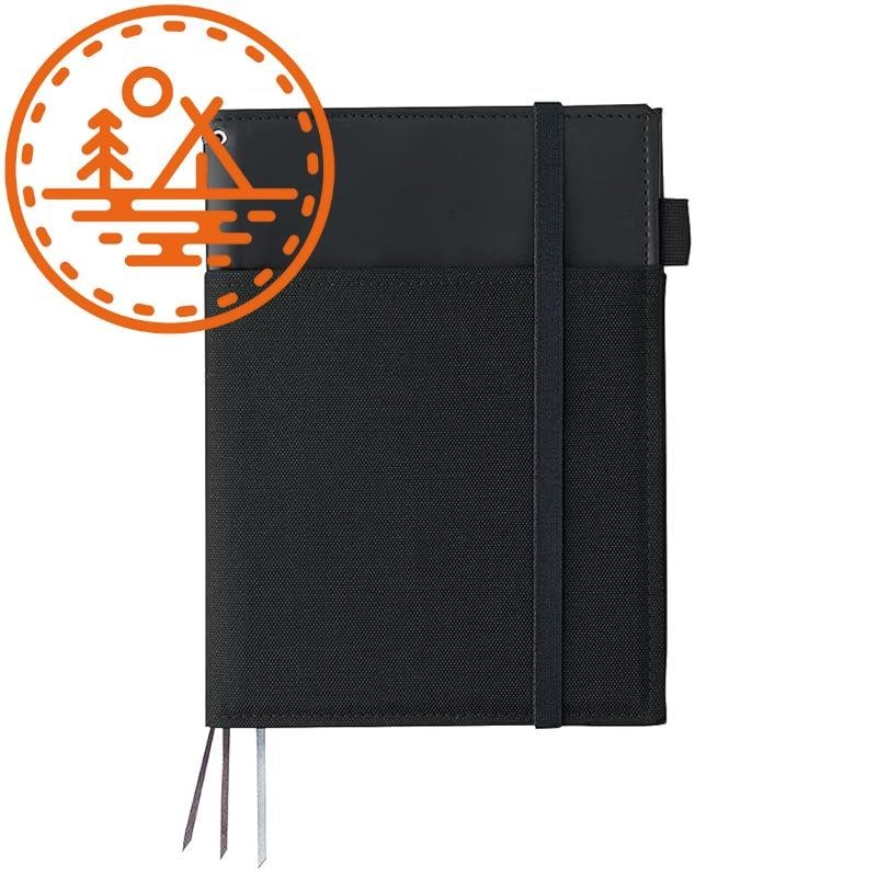 Kokuyo Notebook Cover Planner Systemic Ring Note Compatible A5 Leather-Like Black 50 แผ่น No-V685B-D