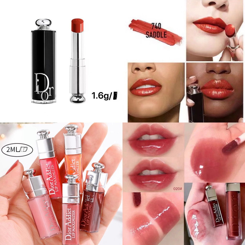 Di*or Lacquer Lipstick Sample 1.6g 8# 524# 527# 652# 720# 727# 740# 812# Moisturizing Lip Gloss 2ml( ตัวอย่าง)
