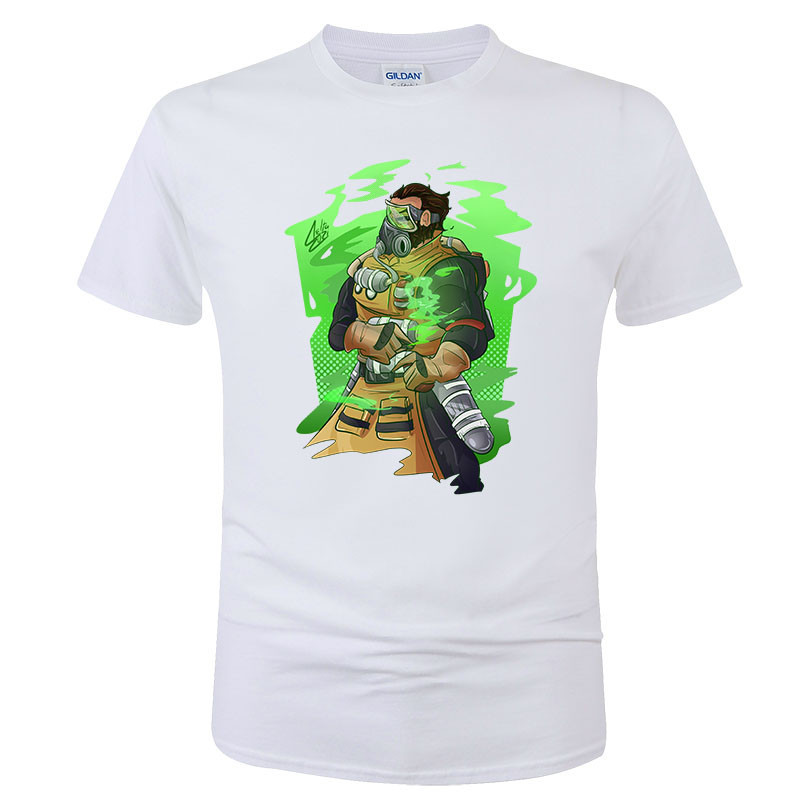 ผ้าฝ้าย 100% แขนสั้น Apex Legends T เสื้อผู้ชายสไตล์ฤดูร้อน Casual เสื้อยืด Camisa Hombre O-คอ Tops 