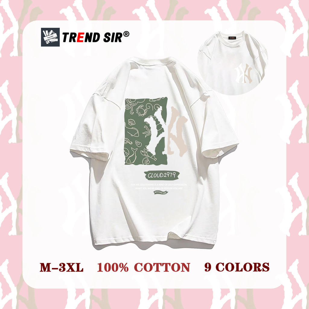TrendSir พร้อมส่ง เสื้อยืด เสื้อยืดแขนสั้น MLB เนื้อผ้านิ่ม 100% Cotton 9สี M-3XL