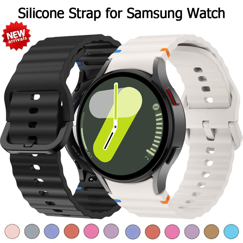 ซิลิโคน casual สําหรับ Samsung Watch 7 6 5 pro 44 มม.40 มม.45 มม.สายกีฬาสําหรับ Galaxy Watch 6Classic 43 มม.47 มม.