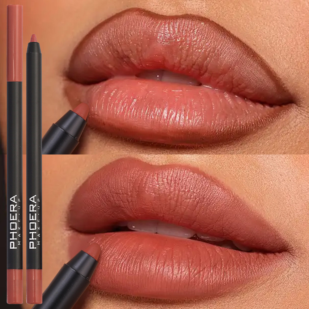 ดินสอเขียนขอบปาก 12 สี - ปากกาเครื่องสําอางเส้นคอนทัวร์ปาก - กันน้ํา ติดทนนาน ให้ความชุ่มชื้น - เครื่องสําอาง Lip Shaping - ปากกาอายไลเนอร์สีนู้ด - เครื่องมือแต่งปาก