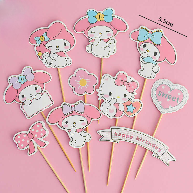 Ins สไตล์ Meileti HelloKitty เค้กตกแต่งเครื่องประดับวันเกิดเบเกอรี่ plugin