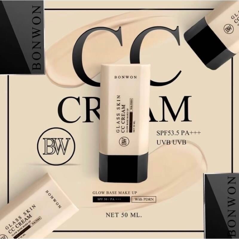 กันแดดหน้าเงาฉ่ำวาว กันแดดหน้า บอนวอน กลาสสกิน CC Cream BONWON ขนาด 50ml กันแดดบอนวอน Bonwon