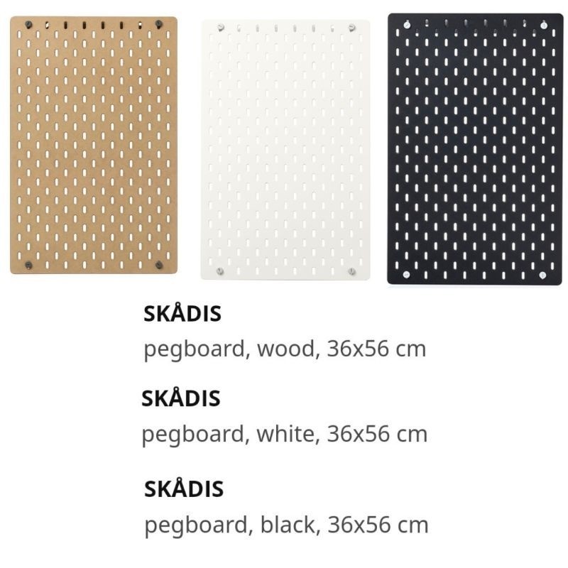 Ikea pegboard SKADIS 36x56 cm