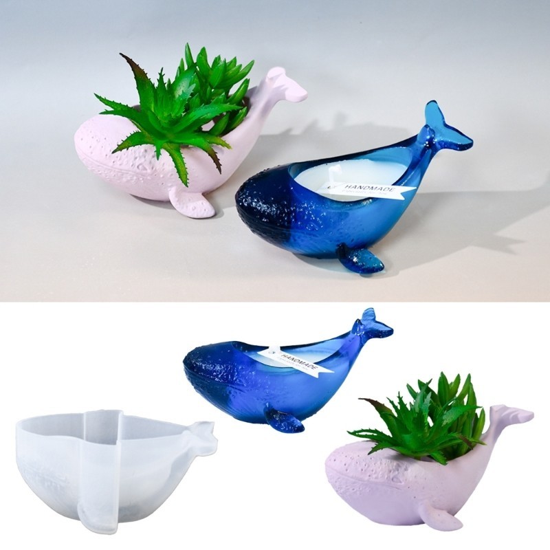 Kra Holder Molds Whale Shape งานฝีมือเรซินที่ไม่ซ้ํากัน Moulds เนื้อซิลิโคน - รูปที่ 7