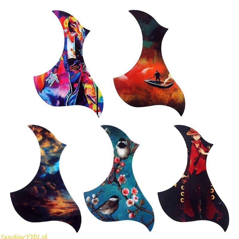 Sun Anti-Scratch Guitar Pickguard Self กาวสติกเกอร์ตกแต่ง Guard Scratch Plate สําหรับกีตาร์โปร่ง