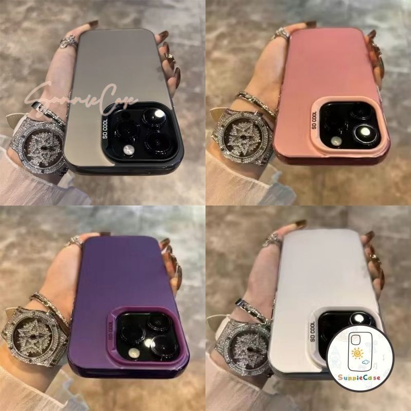 เจ๋งอ่ะ สีทึบ เคสโทรศัพท์อินเทรนด์ เคส iPhone 17 16 13 11 15 12 14 Pro Max XR XS X Max 14 8 7 15 Plus 7Plus แนวโน้มเคส