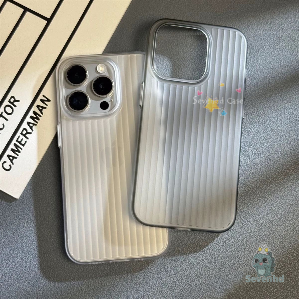 เคสโทรศัพท์ขั้นสูงที่เรียบง่ายเข้ากันได้สําหรับ iPhone 11 15 12 13 14 Pro Max X Xr Xs Max 7 8 6s Plus SE 2020 ปลอกใหม่Frostedรูปแบบลูกฟูกบางเฉียบป้องกันปกอ่อน
