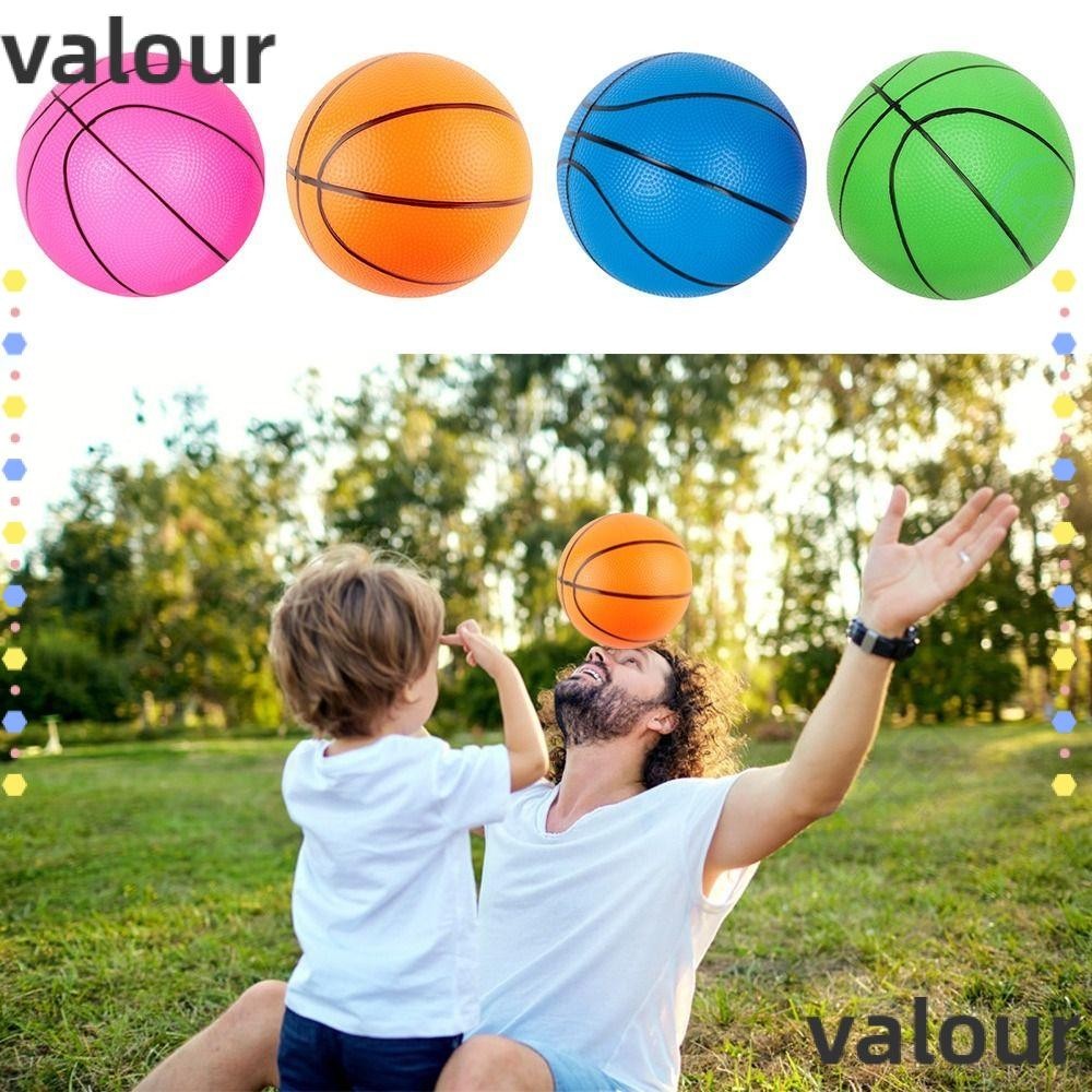 Valour ของเล่นบาสเก็ตบอลขนาดเล็กแบบเป่าลม, ลูกบอลชายหาดกีฬายาง, ฟิลเลอร์เกมกลางแจ้งตรงกับการฝึกอบรมลูกบอลตบขนาดเล็กสําหรับเด็ก