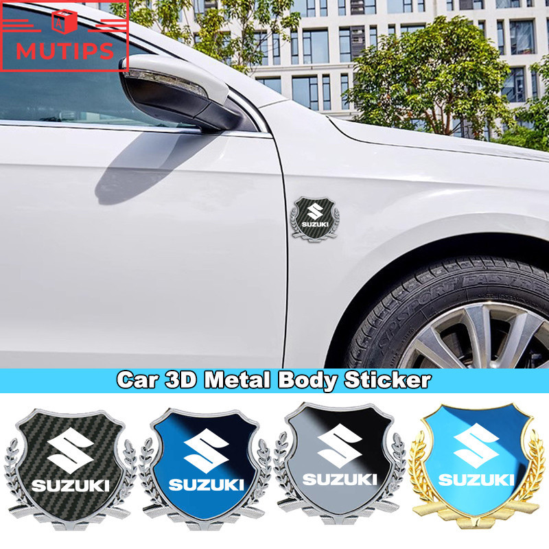 Suzuki 3D โลหะรถสติร์โลโก้กเกอร ์ ร์คาร์บอนไ สติกเกอร์ สำหรับ Swift Ertiga S-Ppresso XL7 Celerio Jimny Grand Vitara Dzire Ciaz