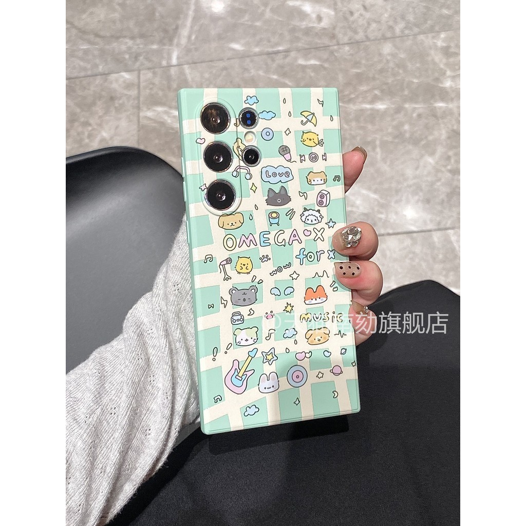 เหมาะสําหรับ Samsung s24ultra เคสโทรศัพท์ s23plus สาวหัวใจ s22 + s21 Ten Cyan s10a52 เกาหลี a53a14 นุ่ม a54s20 คือ 24 Plus a34a55 Niche note20u ซิลิโคน